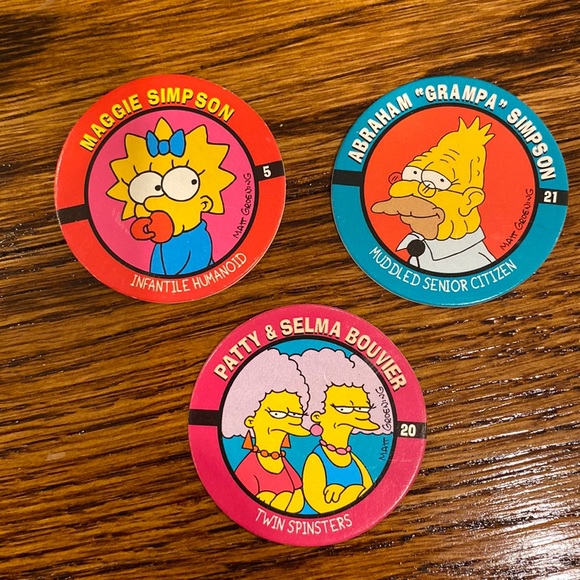 The Simpsons Pogs/milk caps      collectible vintage - Picture 1 of 1
